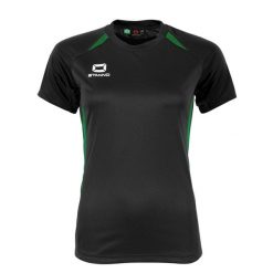Damski jersey Stanno Stadio. Czarne koszulki sportowe damskie STANNO, bez wzorów, z jersey, bez kołnierzyka, bez ramiączek. Za 188.00 zł.