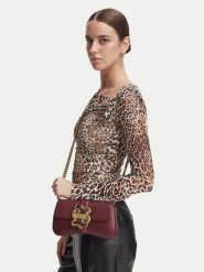 Just Cavalli Torebka Iconic Snakes 81RA4BA7 ZSA89 Czerwony ciemny. Czerwone torebki do ręki damskie Just Cavalli, bez wzorów, ze skóry, wizytowe, bez dodatków. Za 759.99 zł.