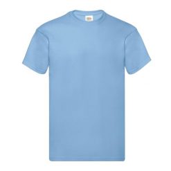 Oryginalna Koszulka Męska. Niebieskie koszulki sportowe męskie Fruit of the Loom, l, bez wzorów, bez kołnierzyka, bez ramiączek, trekkingowe. Za 27.99 zł.