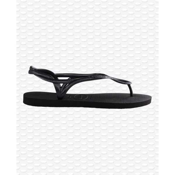 Klapki damskie Havaianas Luna. Czarne klapki damskie Havaianas, bez wzorów, z gumy, eleganckie, bez obcasa. Za 149.00 zł.