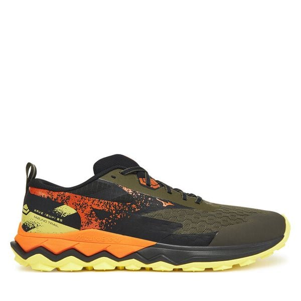 Buty do biegania Mizuno. Zielone buty sportowe męskie Mizuno, bez zapięcia, do biegania, mizuno wave. Za 379.99 zł.
