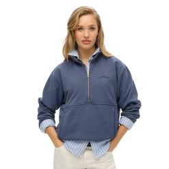 Kurtka oversize z okrągłym dekoltem dla kobiet Superdry Athletic Essentials. Niebieskie kurtki damskie Superdry., xl, bez wzorów, bez kaptura. Za 330.80 zł.