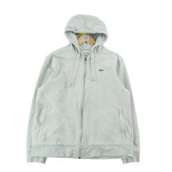 Second life - Bluza z kapturem męska full-zip Lacoste - Stan dobry. Szare bluzy męskie Lacoste, l, bez wzorów, z materiału, z kapturem. Za 173.28 zł.