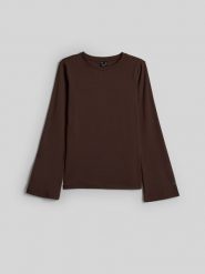 4F Longsleeve slim damski - brązowy L. Brązowe t-shirty damskie 4f, l, bez wzorów, z dzianiny, klasyczne, bez kołnierzyka. Za 99.99 zł.