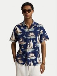 Polo Ralph Lauren Koszula 710B18631001 Granatowy Regular Fit. Niebieskie koszule męskie Polo Ralph Lauren, m, bez wzorów, z bawełny, bez kołnierzyka, bez ramiączek. Za 769.99 zł.
