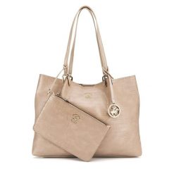 Torebka Beverly Hills Polo Club. Brązowe torebki do ręki damskie Beverly Hills Polo Club, bez wzorów, klasyczne, bez dodatków. Za 229.99 zł.