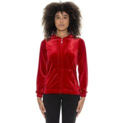 Bluza z kaptur na co dzień na siłownię. Czerwone bluzy damskie LEONE 1947 APPAREL, bez wzorów, z poliesteru, bez kaptura, na fitness i siłownię. Za 191.56 zł.