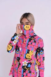 Damska koszulka termoaktywna z wysokim dekoltem Trippy Hippy. Czerwone koszulki sportowe damskie OOSC, s, bez wzorów, z materiału, bez kołnierzyka, bez ramiączek, na fitness i siłownię. Za 294.99 zł.