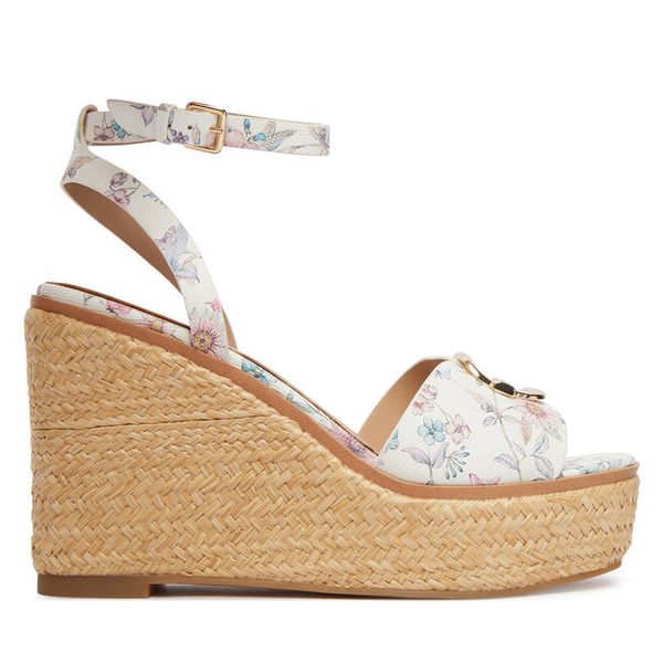 Espadryle Aldo. Białe sandały damskie Aldo, bez wzorów, bez obcasa, bez zapięcia. Za 313.99 zł.