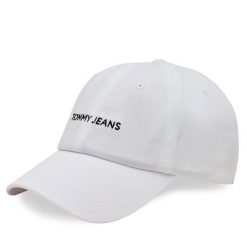 Czapka z daszkiem Tommy Hilfiger. Białe czapki i kapelusze męskie Tommy Hilfiger, bez wzorów. Za 79.99 zł.