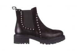 Botki Bayla-161 050-0504 Black Nubuck, Czarny, Skóra naturalna - 36. Czarne botki damskie Bayla, z nubiku, bez obcasa, bez zapięcia. W wyprzedaży za 179.10 zł.