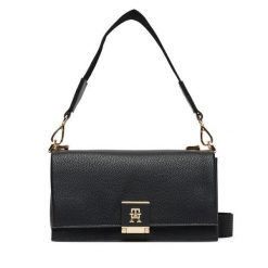 Torebka Tommy Hilfiger. Czarne torebki do ręki damskie Tommy Hilfiger, bez wzorów, klasyczne, bez dodatków. Za 559.99 zł.
