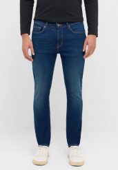 Męskie Spodnie Jeansowe Mustang Style Frisco Skinny Denim Blue 1016793 5000 803. Niebieskie spodnie materiałowe męskie Mustang, l, bez wzorów, z denimu. Za 219.99 zł.