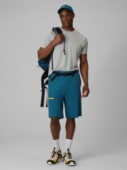 4F Spodenki trekkingowe szybkoschnące męskie - granatowe XXL. Niebieskie szorty męskie 4f, l, bez wzorów, z materiału. Za 199.99 zł.