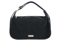 Elegancka torebka zamszowa na ramię - Czarna. Czarne torby na ramię damskie Barberinis, bez wzorów, ze skóry, eleganckie, małe, matowe, bez dodatków. Za 217.99 zł.