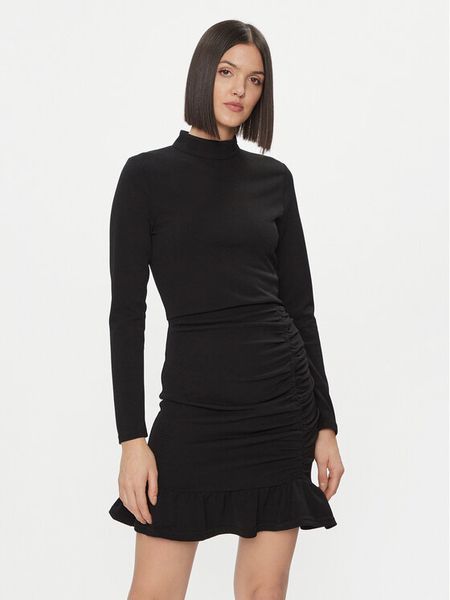 Morgan Sukienka codzienna 232-RJUST.F Czarny Regular Fit. Czarne sukienki damskie Morgan, na co dzień, bez wzorów, z syntetyku, bez kołnierzyka, bez ramiączek, proste. Za 389.99 zł.