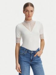 ONLY Bluzka Tilde 15335353 Biały Slim Fit. Białe bluzki damskie Only, l, bez wzorów, z wiskozy, bez kołnierzyka, bez ramiączek. Za 119.99 zł.