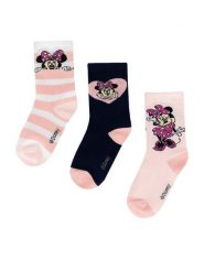 Mickey&Friends Skarpety długie ACCCS-AW24-341DCLS (3-PACK) Różowy. Czerwone bielizna dla dziewczynek Mickey&Friends, bez wzorów, z bawełny. Za 29.99 zł.