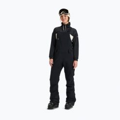 Spodnie snowboardowe damskie ROXY Gore-Tex Stretch Prism Bib. Czarne spodnie materiałowe damskie Roxy, na zimę, bez wzorów, z gore-texu, sportowe, narciarskie, gore-tex. Za 1,039.00 zł.