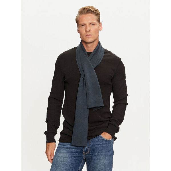 Szalik Tommy Hilfiger. Niebieskie szaliki męskie Tommy Hilfiger, bez wzorów. Za 189.99 zł.