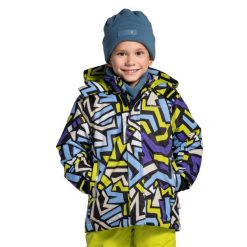 Kurtka narciarska Lemon Explore ZL4 chłopięca. Brązowe kurtki i płaszcze dla chłopców LEMON explore, na zimę, bez wzorów, z poliesteru, sportowe, z kapturem. Za 329.90 zł.