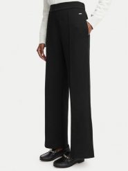 Calvin Klein Spodnie materiałowe LV044G210G Czarny Wide Fit. Czarne spodnie materiałowe damskie Calvin Klein, xs, bez wzorów, z materiału. Za 489.99 zł.