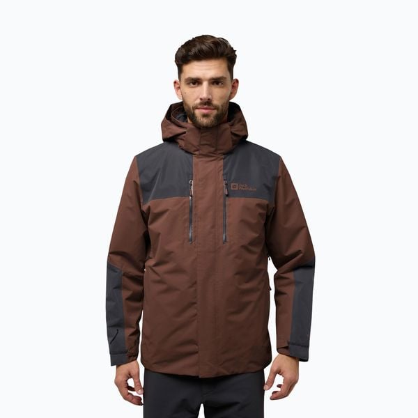 Kurtka 3w1 męska Jack Wolfskin Jasper 3In1. Brązowe kurtki męskie Jack Wolfskin, m, bez wzorów, bez kaptura. Za 1,259.00 zł.