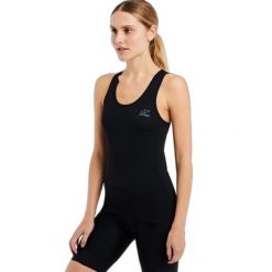 Damska koszulka kolarska Protest Prtaustral. Czarne koszulki sportowe damskie Protest, bez wzorów, bez kołnierzyka, bez ramiączek, rowerowe. Za 216.50 zł.