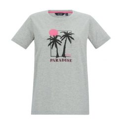 T-shirt Damski Palma Filandra VX Paradise. Szare t-shirty damskie Regatta, xl, bez wzorów, z bawełny, bez kołnierzyka. Za 98.99 zł.