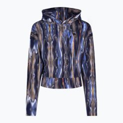 Bluza damska FILA Ceyrat AOP Cropped Hoody. Niebieskie bluzy damskie Fila, m, bez wzorów, bez kaptura. Za 169.99 zł.