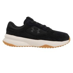 Męskie Trampki Suede Edge (Czarne). Czarne trampki męskie Under Armour, bez wzorów, z gumy, bez zapięcia. Za 180.99 zł.