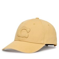 Czapka z daszkiem Coach. Brązowe czapki i kapelusze damskie Coach, bez wzorów. Za 209.99 zł.