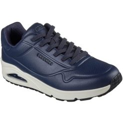 Buty sportowe męskie Skechers Uno Tailored Air. Niebieskie buty sportowe męskie Skechers, ze skóry ekologicznej, bez zapięcia. Za 590.00 zł.