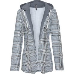 Żakiet dresowy bonprix dymny niebieski - indygo w kratę. Szare żakiety damskie bonprix, bez wzorów, z dresówki. Za 124.99 zł.