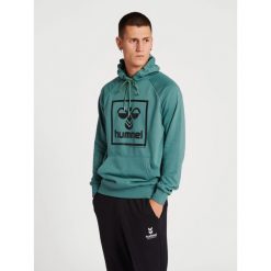 Bluza z kapturem Hummel Isam 2.0. Zielone bluzy męskie Hummel, na jesień, s, bez wzorów, z bawełny, z kapturem. Za 201.15 zł.