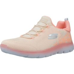 Buty SKECHERS SUMMITS MORNING GLOW Pomarańczowy. Brązowe obuwie sportowe damskie Skechers, bez wzorów, z tkaniny, trekkingowe, Skechers Sport. Za 291.99 zł.