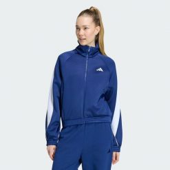 Bluza Stadium. Niebieskie bluzy damskie Adidas, xs, bez wzorów, z bawełny, bez kaptura. Za 329.00 zł.
