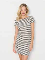 Sukienka mini w paski - wielobarwny. Sukienki damskie Sinsay, l, bez wzorów, bez kołnierzyka, bez ramiączek, mini. Za 59.99 zł.