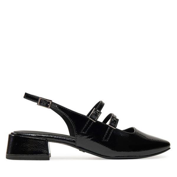 Sandały Tamaris. Czarne sandały damskie Tamaris, bez wzorów, bez obcasa, na słupku, bez zapięcia. Za 269.99 zł.