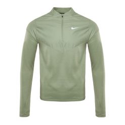 Bluza do biegania męska Nike Sphere Element Therma-FIT 1/2 Zip. Zielone bluzy męskie Nike, m, bez wzorów, bez kaptura, do biegania. Za 409.99 zł.