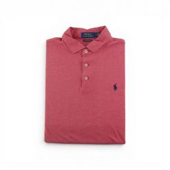 Second life - Koszulka polo męska Slim Fit Polo Ralph Lauren - Stan dobry. Czerwone koszulki polo męskie Ralph Lauren, l, bez wzorów, bez kołnierzyka, bez ramiączek, na golfa. Za 106.46 zł.