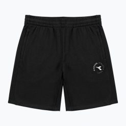 Spodenki męskie Diadora Bermuda Essential Sport. Czarne krótkie spodenki sportowe męskie Diadora, m, bez wzorów, z bawełny. Za 169.99 zł.
