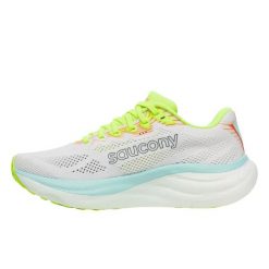 Buty do biegania Saucony Ride 19 Białe. Białe obuwie sportowe damskie Saucony, bez wzorów, z materiału, do biegania. Za 690.25 zł.