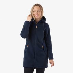 Bluza polarowa turystyka damska Swedemount Nordkap Pile Coat wodoodporna. Niebieskie bluzy damskie SWEDEMOUNT, bez wzorów, z polaru, bez kaptura, trekkingowe. Za 372.00 zł.