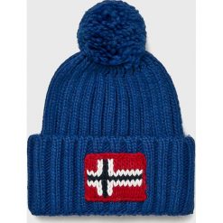 Napapijri - Czapka. Niebieskie czapki i kapelusze męskie Napapijri. Za 189.90 zł.