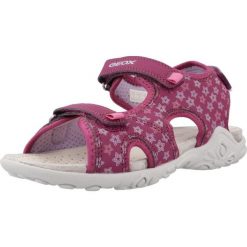 Sandały GEOX J SANDAL WHINBERRY G Bordeaux. Czerwone sandały damskie Geox, bez wzorów, z syntetyku, bez obcasa, bez zapięcia. Za 152.99 zł.