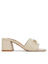 Nine West Klapki R25SS04465 Beżowy. Brązowe klapki damskie Nine West, bez wzorów, z materiału, bez obcasa. Za 249.99 zł.