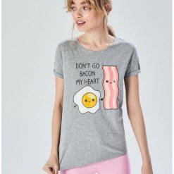 T-shirt z zabawną grafiką - Jasny szar. T-shirty damskie marki Sinsay. Za 19.99 zł.