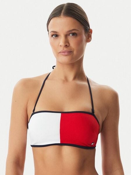 Tommy Hilfiger Góra od bikini UW0UW06572 Czerwony. Czerwone bikini damskie Tommy Hilfiger, xl, bez wzorów. Za 178.99 zł.