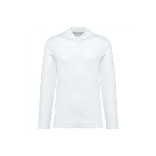 Koszulka polo z długim rękawem suprima Kariban Premium. Białe bluzki z długim rękawem męskie KARIBAN, m, bez wzorów, z bawełny, bez ramiączek. Za 195.00 zł.